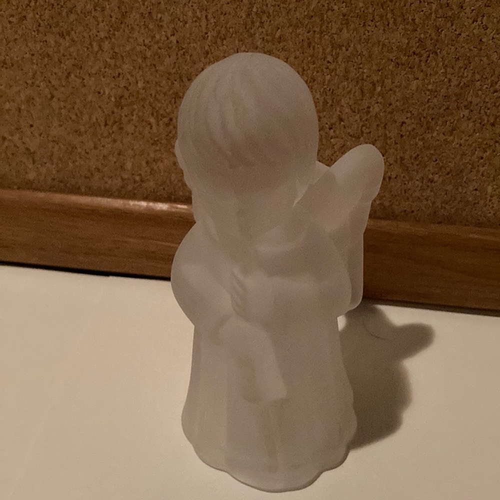 Frosted Crystal Angel Candle Holder